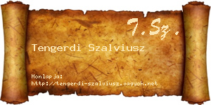 Tengerdi Szalviusz névjegykártya